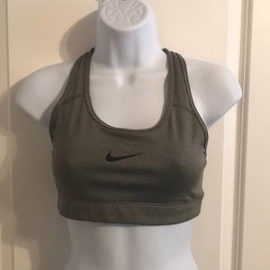 Nike gray medium sports bra